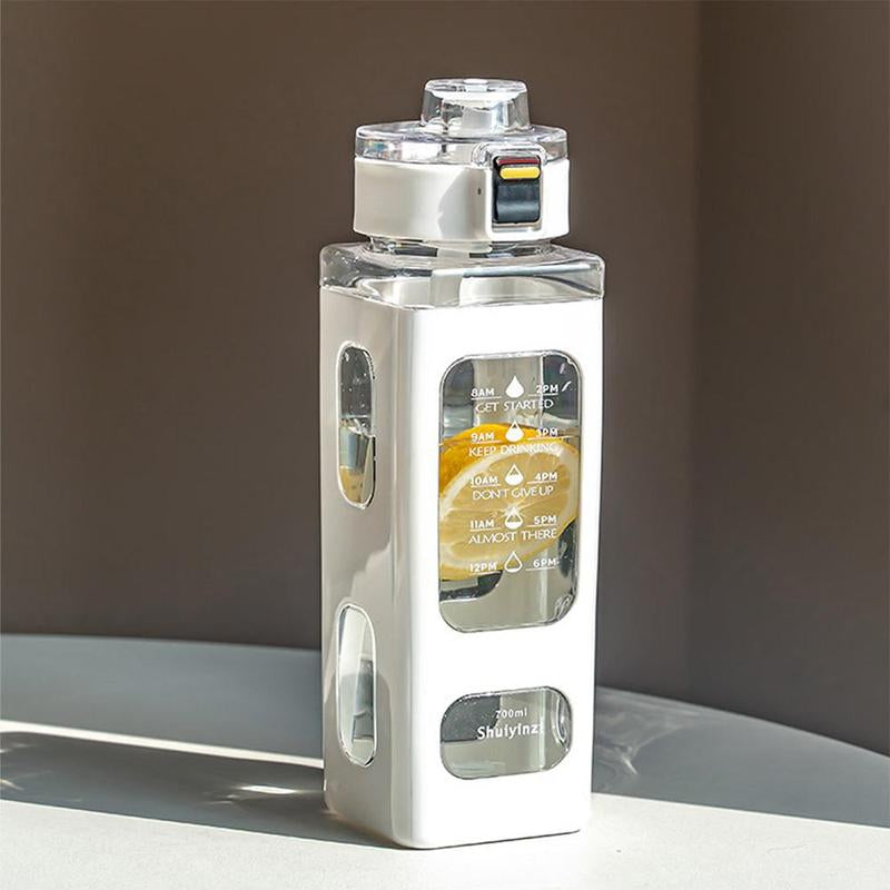 Inspirational 700ml Portable Water Bottle with Straw - Reusable Tumbler for Sports & Outdoor Adventures, Perfect for Music Festivals