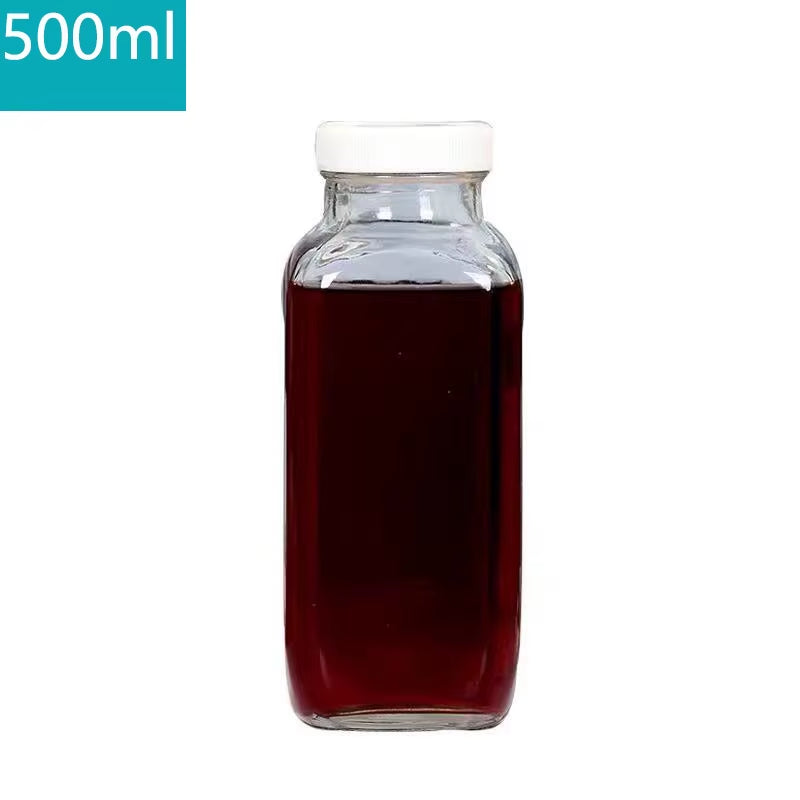 Glass Milk Bottles with Reusable Glass Bottles for Glassware and Drinkware Parties, Weddings, BBQ, Picnics