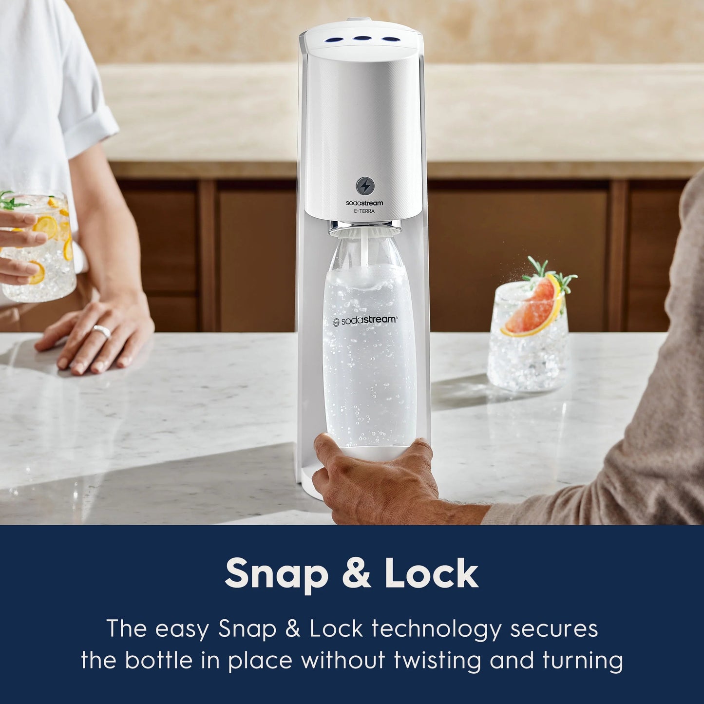 E-Terra White Sparkling Water Maker Bundle with CO2, DWS Bottles, and Pepsi Flavor Mix