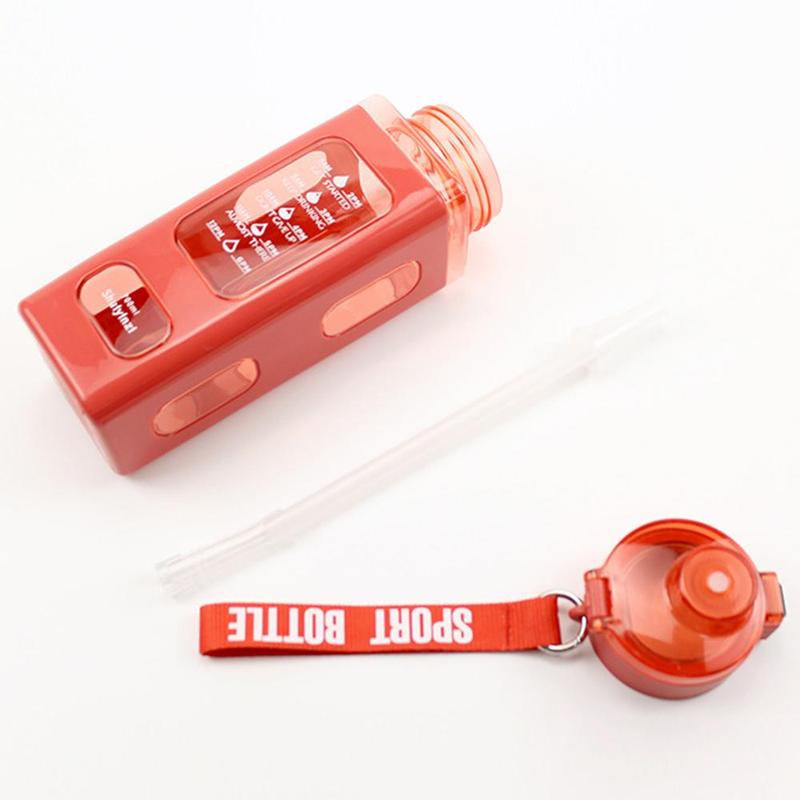 Inspirational 700ml Portable Water Bottle with Straw - Reusable Tumbler for Sports & Outdoor Adventures, Perfect for Music Festivals
