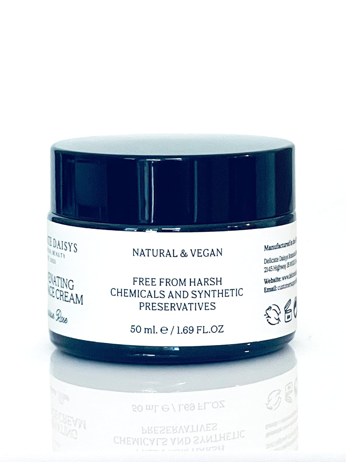 Anti-Aging Rejuvenating Night Face Cream with Shea Butter, Cocoa Butter, Bulgarian Rose Oil & Vitamin E - 1.69 Fl Oz - Natural, Organic, Vegan & Cruelty-Free