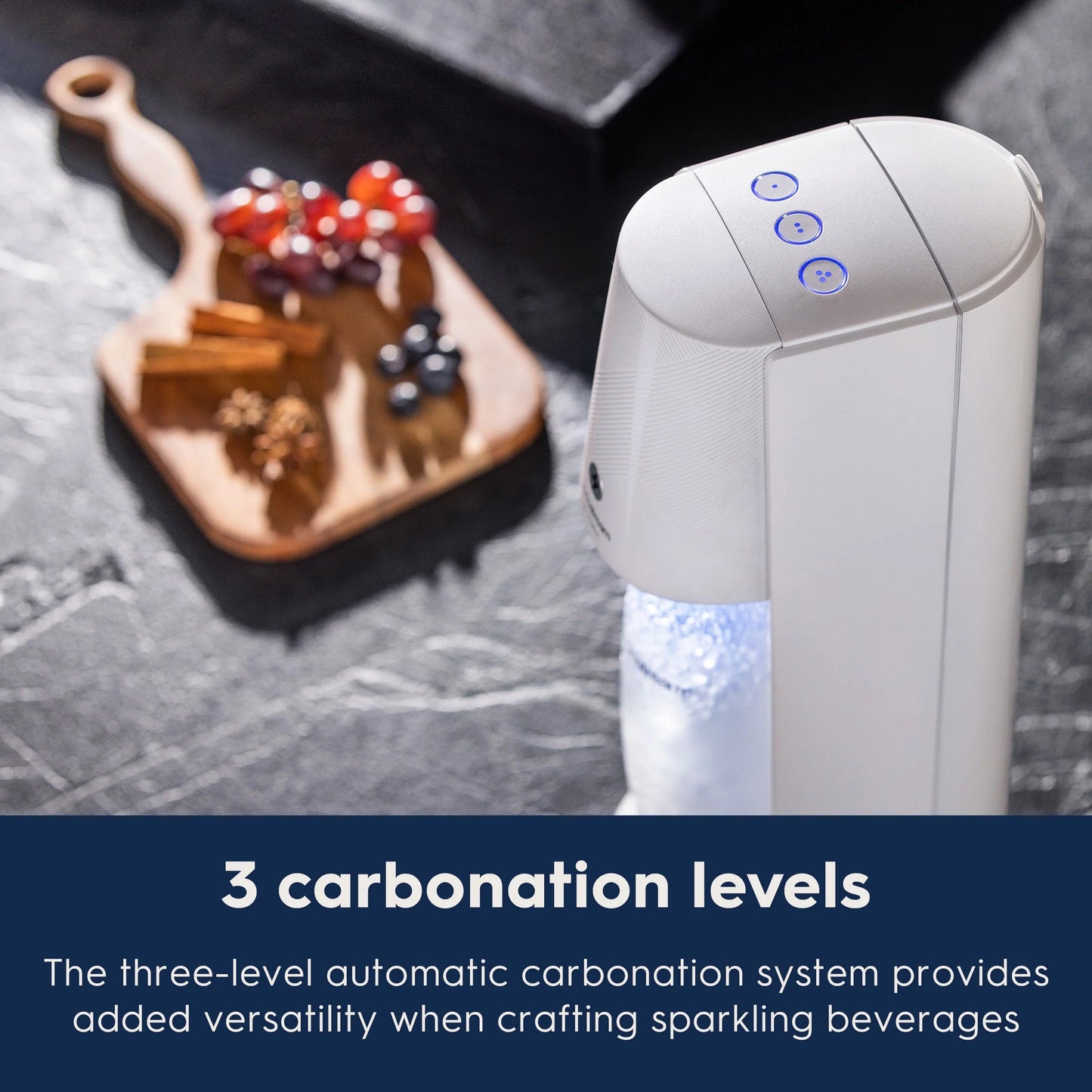 E-Terra White Sparkling Water Maker Bundle with CO2, DWS Bottles, and Pepsi Flavor Mix