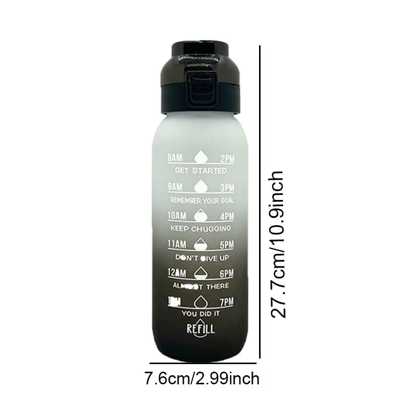LUSQI 1L Gradient Scale Flavor Infuser Water Bottle with Two Scent Pods - Ideal for Travel, Sports, and Summer Hydration