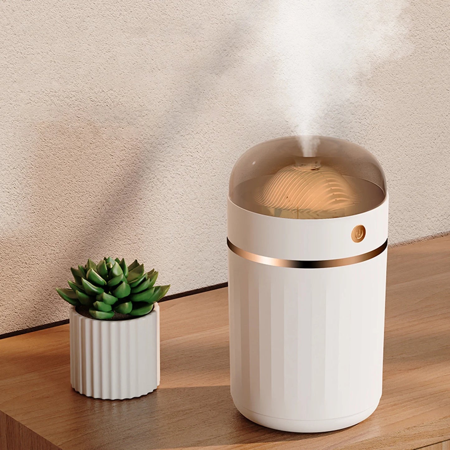 Wovilon Humidifiers for Bedroom Smart Thermostatic Humidifier {1.5L Water Tank}. Quiet Humidifier for Bedrooms and Large Rooms - Colorful Color-Changing Ambient Light, Whole House Humidifier