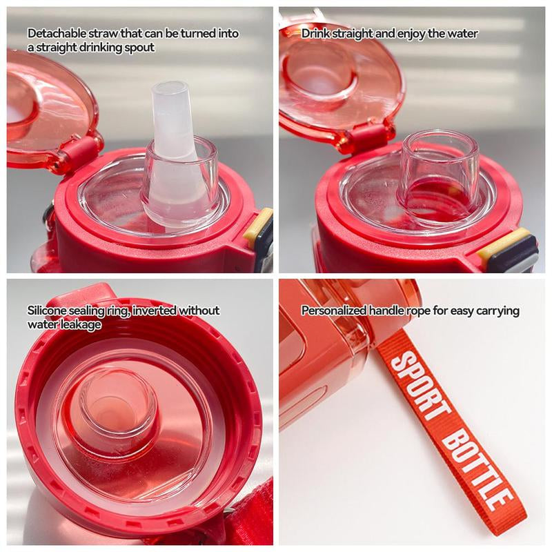 Inspirational 700ml Portable Water Bottle with Straw - Reusable Tumbler for Sports & Outdoor Adventures, Perfect for Music Festivals
