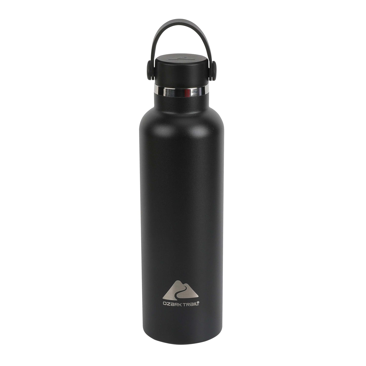 Ozark Trail 24 Oz Stainless Steel Water Bottle with Handle, Black