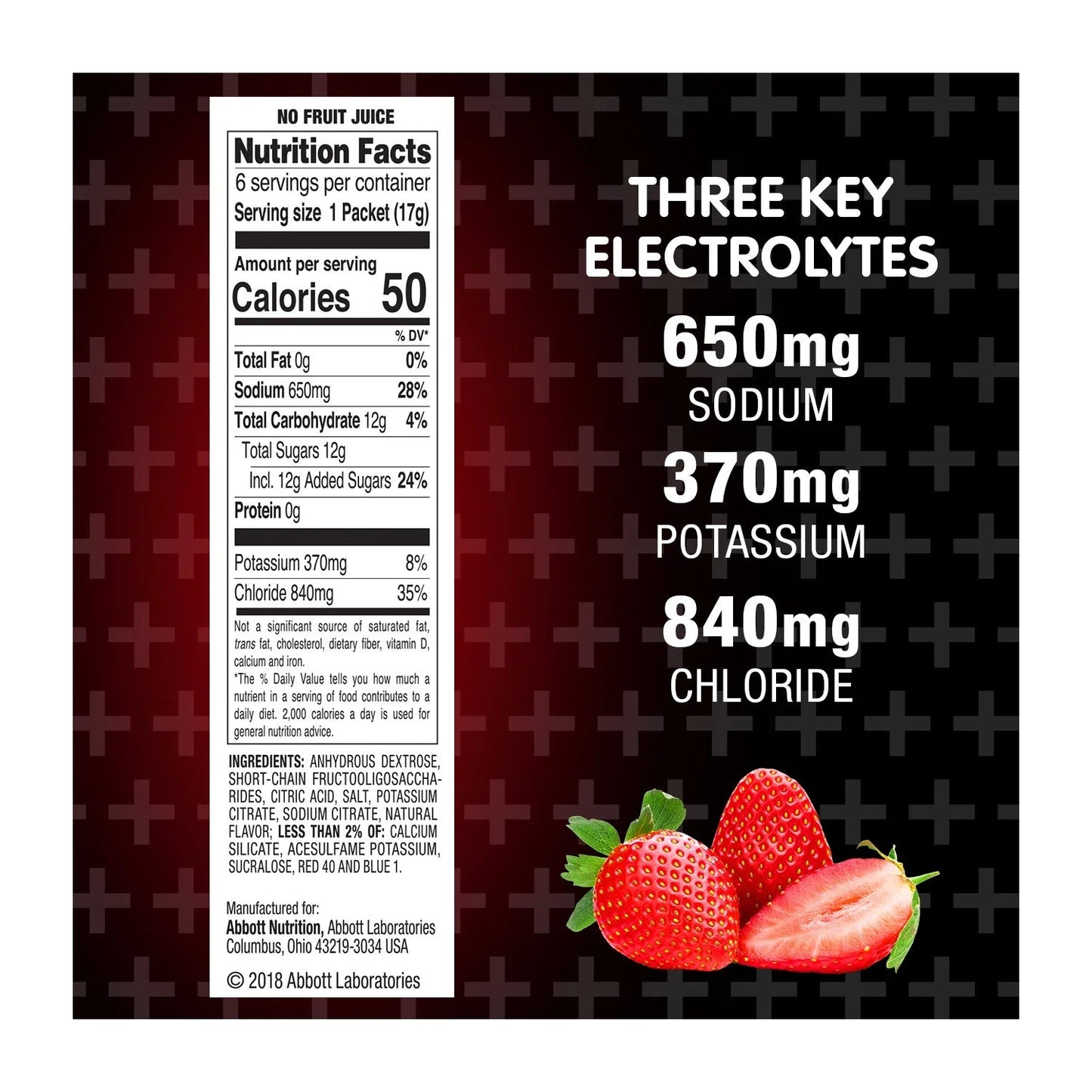 Advancedcare Plus Electrolyte Powder - Strawberry Freeze Flavor, 18 Packets