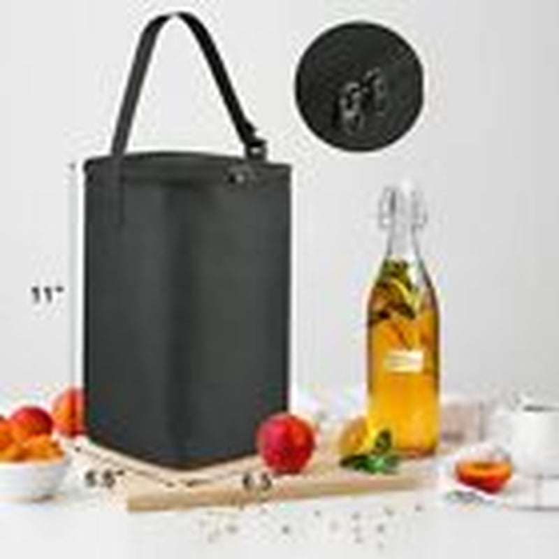 Beautyflier Flip Top Glass Bottles Carrying Bag, Hold 4 Bottles 16Oz/500Ml