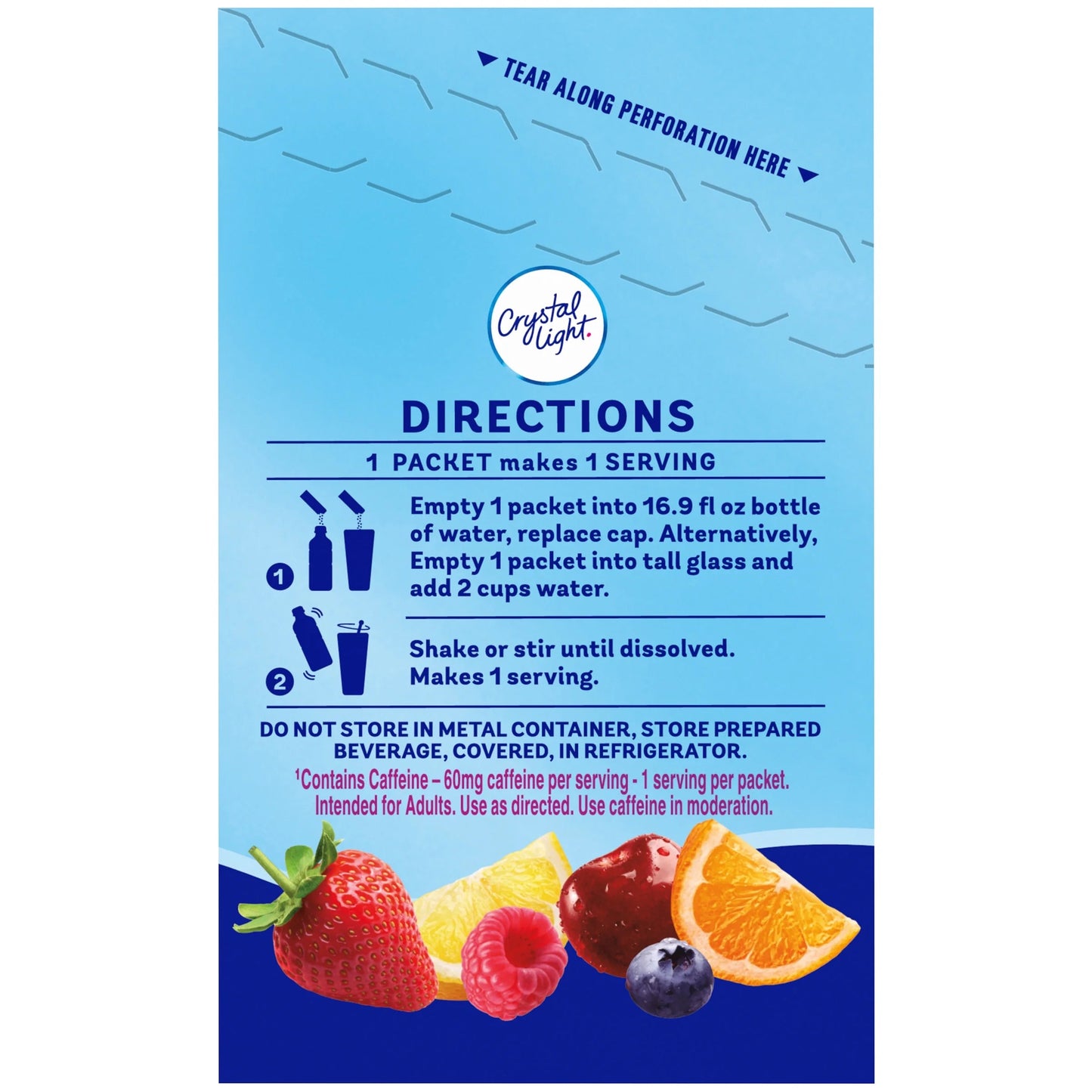 Variety Pack of Powdered Drink Mixes: Lemonade, Fruit Punch, Raspberry Lemonade, and Wild Strawberry - 60 On-the-Go Packets