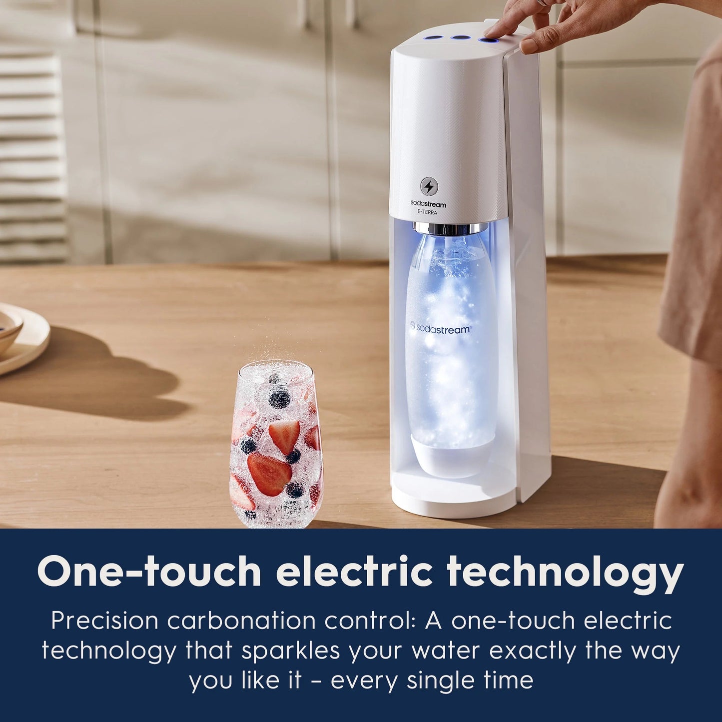 E-Terra White Sparkling Water Maker Bundle with CO2, DWS Bottles, and Pepsi Flavor Mix