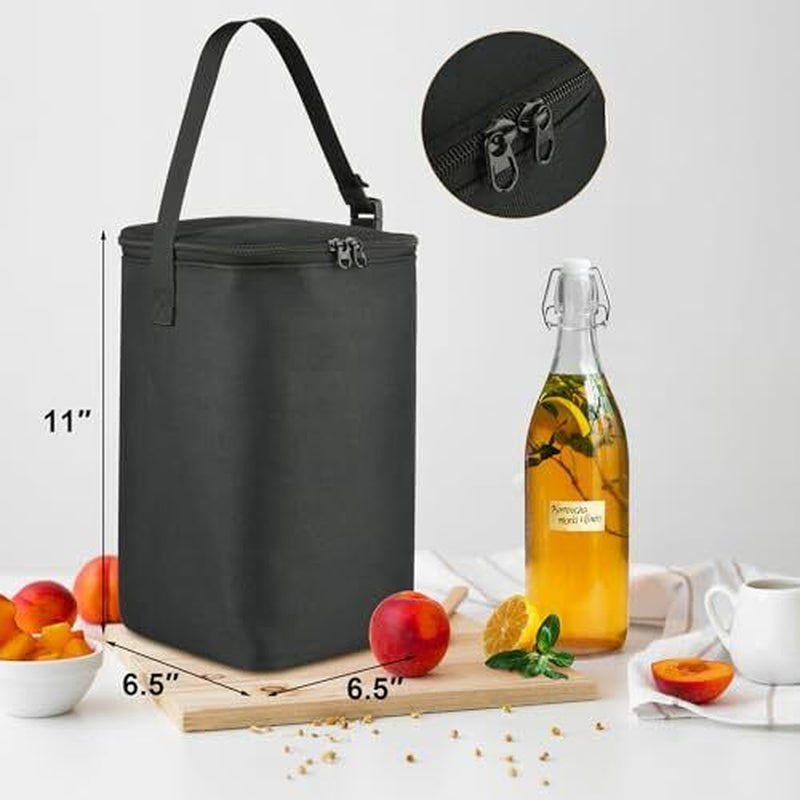 Beautyflier Flip Top Glass Bottles Carrying Bag, Hold 4 Bottles 16Oz/500Ml