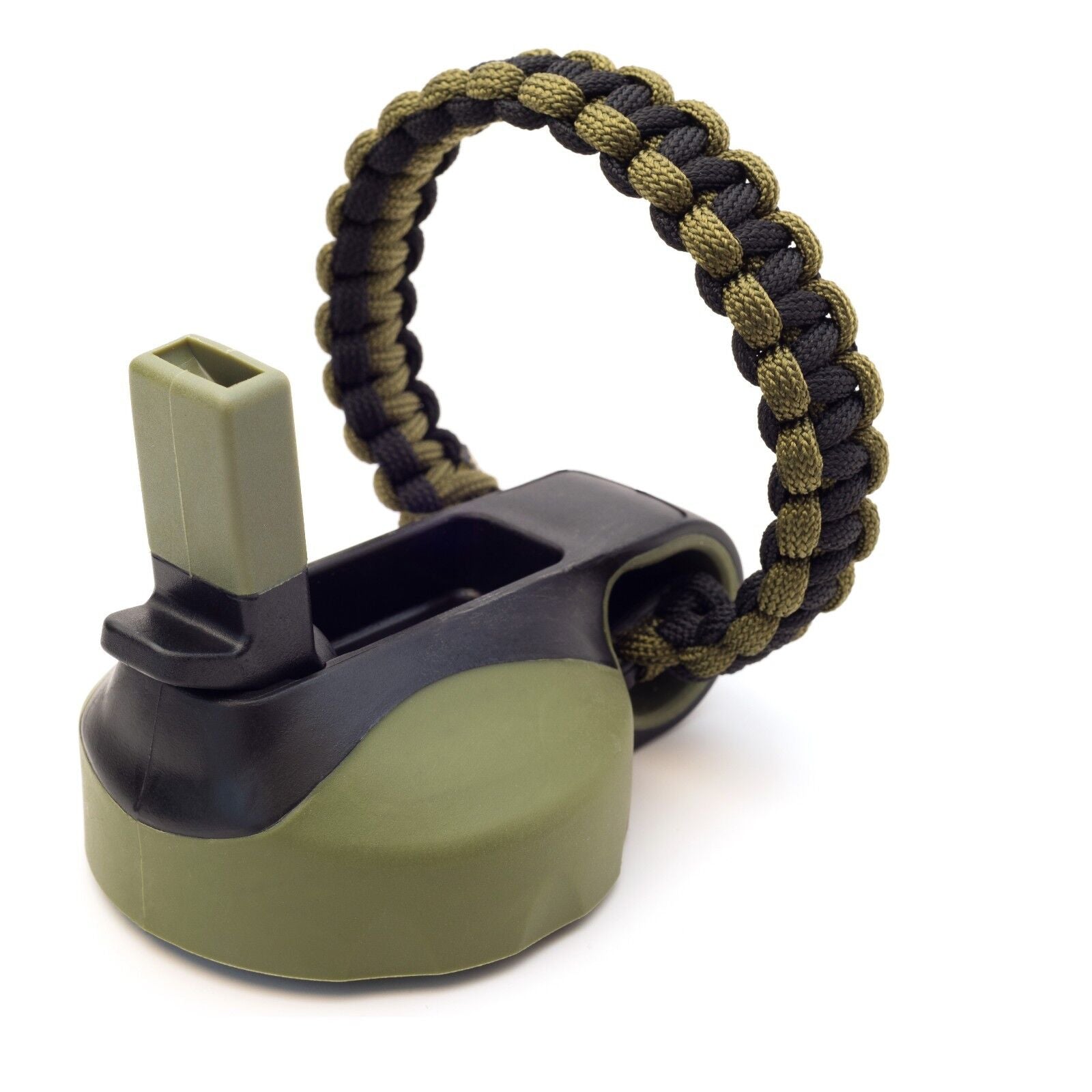 Wide Mouth Flip Straw Lid with Paracord Handle and Silicone Straw for Hydro Flask