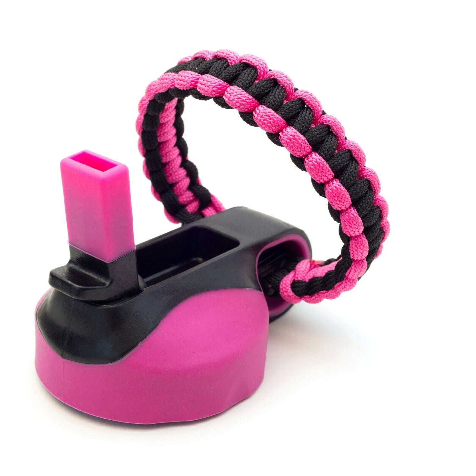 Wide Mouth Flip Straw Lid with Paracord Handle and Silicone Straw for Hydro Flask