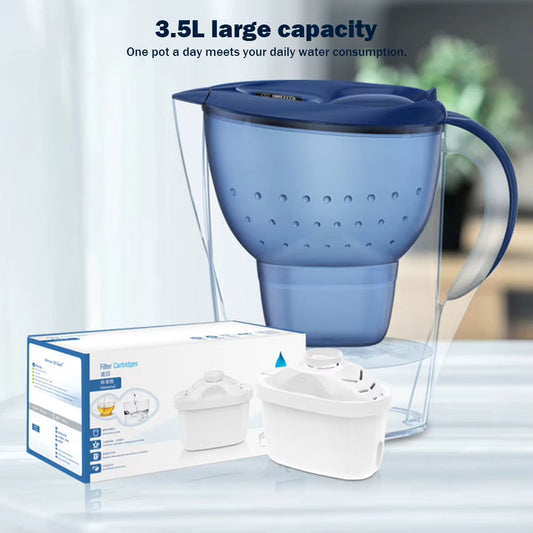 3.5L Activated Carbon Water Filter System with Replacement Cartridges for Household Use