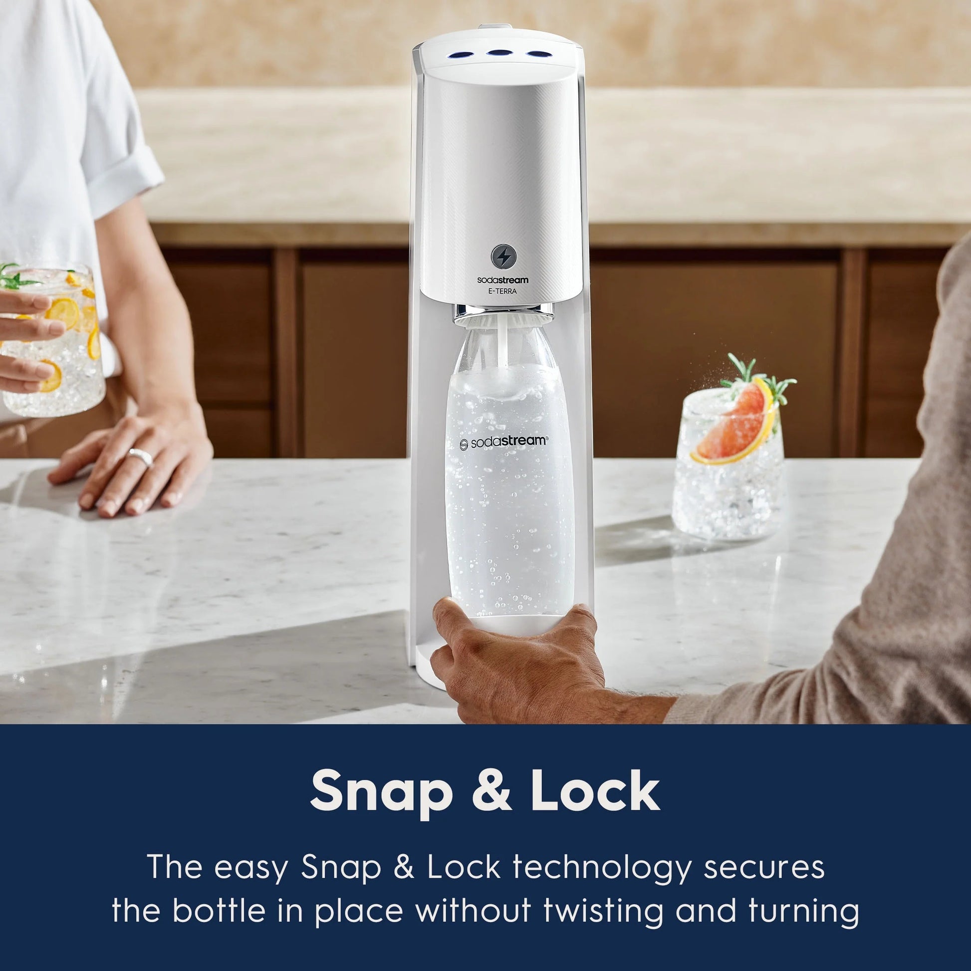 E-Terra White Sparkling Water Maker Bundle with CO2, DWS Bottles, and Pepsi Flavor Mix