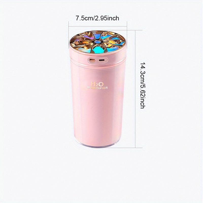 Breathe Easy Anywhere! 🌬️✨ 300ML Portable USB Humidifier with Colorful LED Night Light & Aroma Diffuser - Perfect for Home, Car, Office, and Bedroom! 💧💖