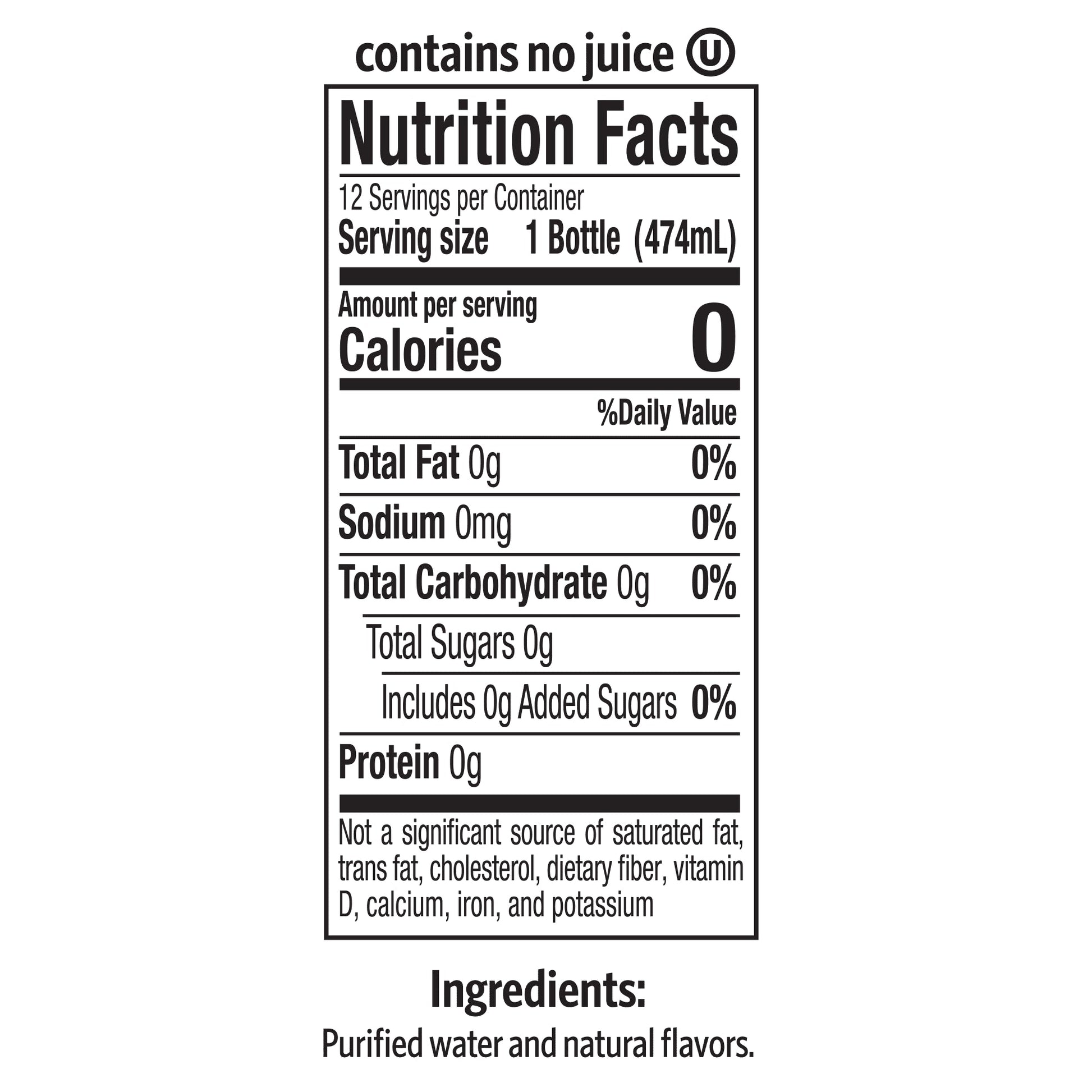 Variety Pack of Flavored Water: Pineapple, Watermelon, Blackberry, and Cherry, 16 Fl Oz, 12 Count
