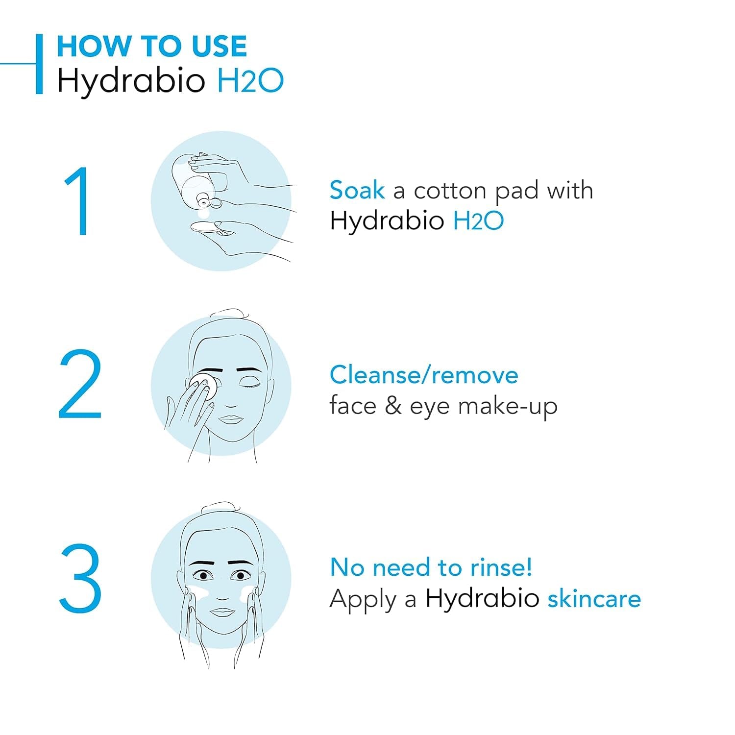 Bioderma - Hydrabio H2O Micellar Water - Face Cleanser and Makeup Remover - Micellar Cleansing Water for Dehydrated Sensitive Skin