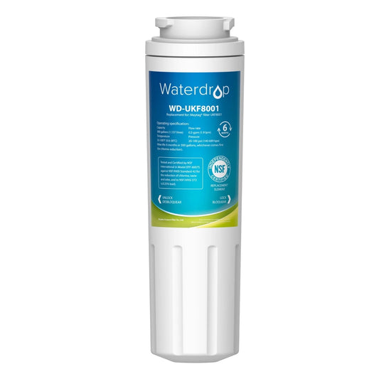 Waterdrop Refrigerator Water Filters Compatible with Whirlpool EDR4RXD1 and Maytag UKF8001 (Pack of 3)