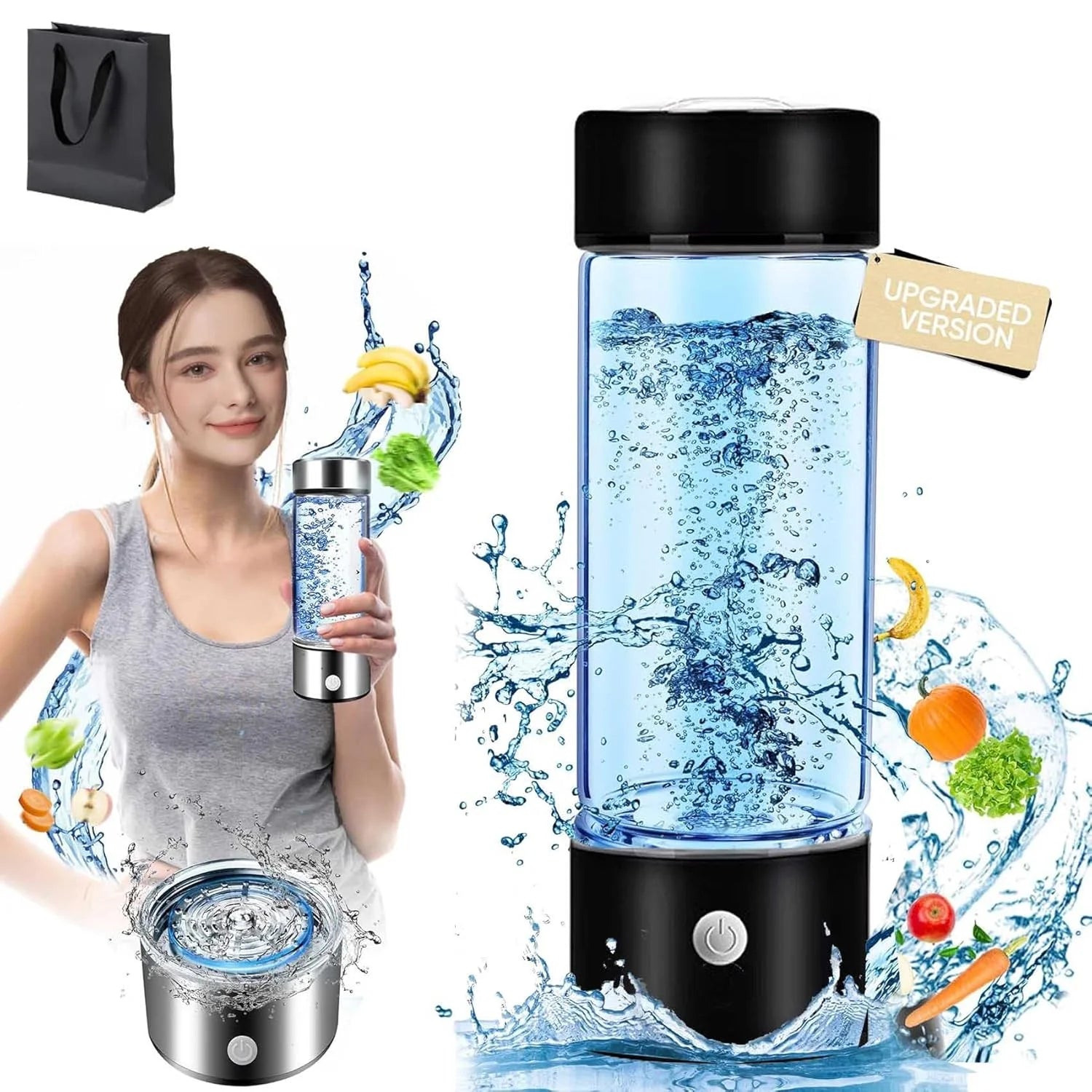H2 Next - H2Next Hydrogen Water Bottle (Black)