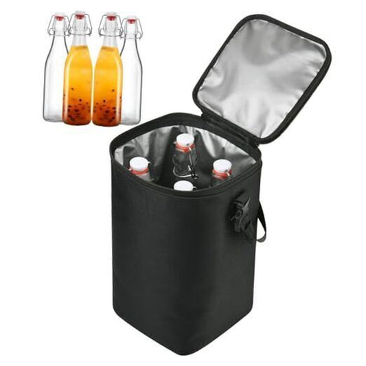 Beautyflier Flip Top Glass Bottles Carrying Bag, Hold 4 Bottles 16Oz/500Ml
