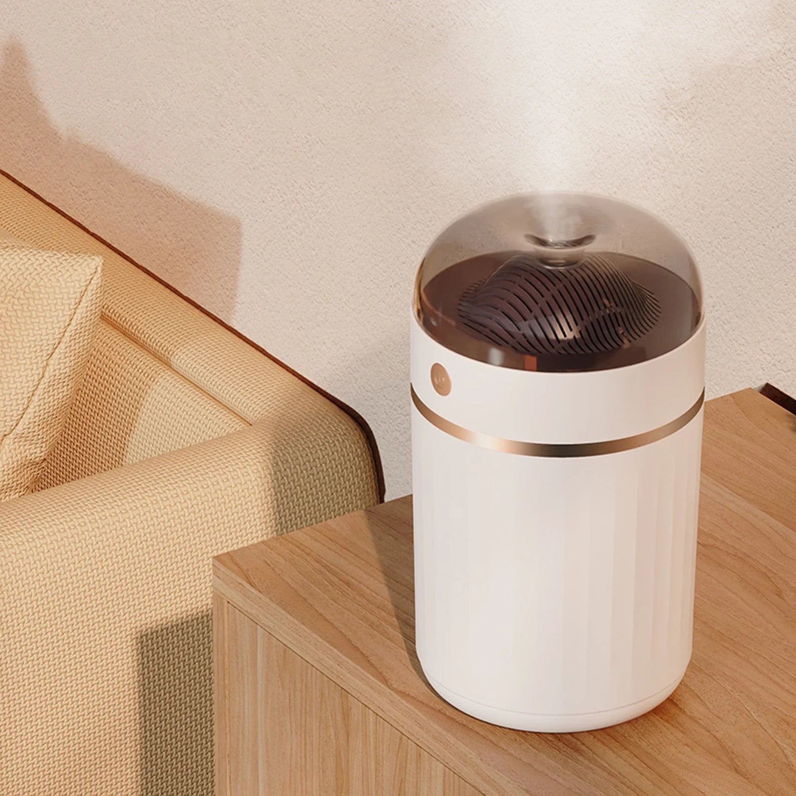 Wovilon Humidifiers for Bedroom Smart Thermostatic Humidifier {1.5L Water Tank}. Quiet Humidifier for Bedrooms and Large Rooms - Colorful Color-Changing Ambient Light, Whole House Humidifier