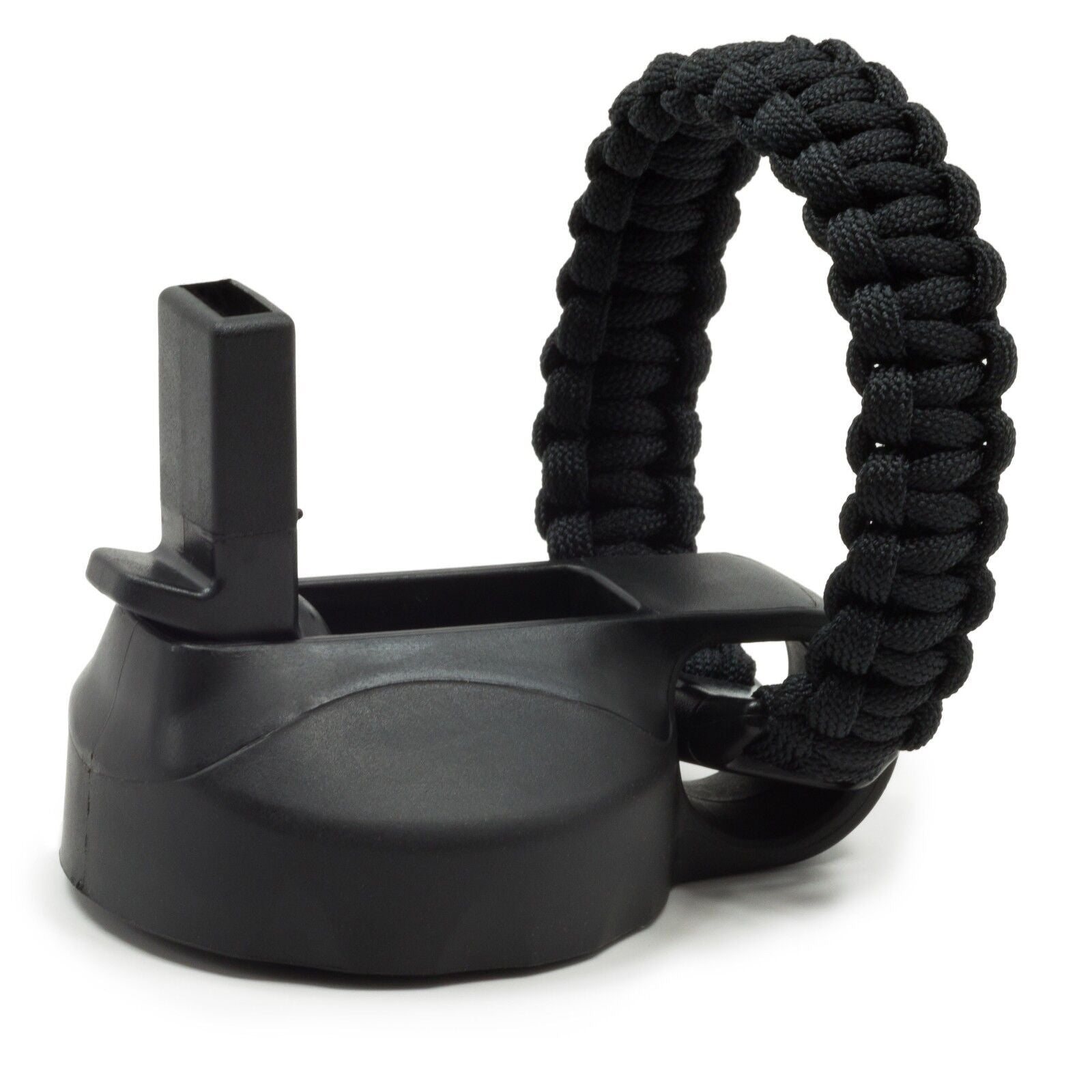 Wide Mouth Flip Straw Lid with Paracord Handle and Silicone Straw for Hydro Flask
