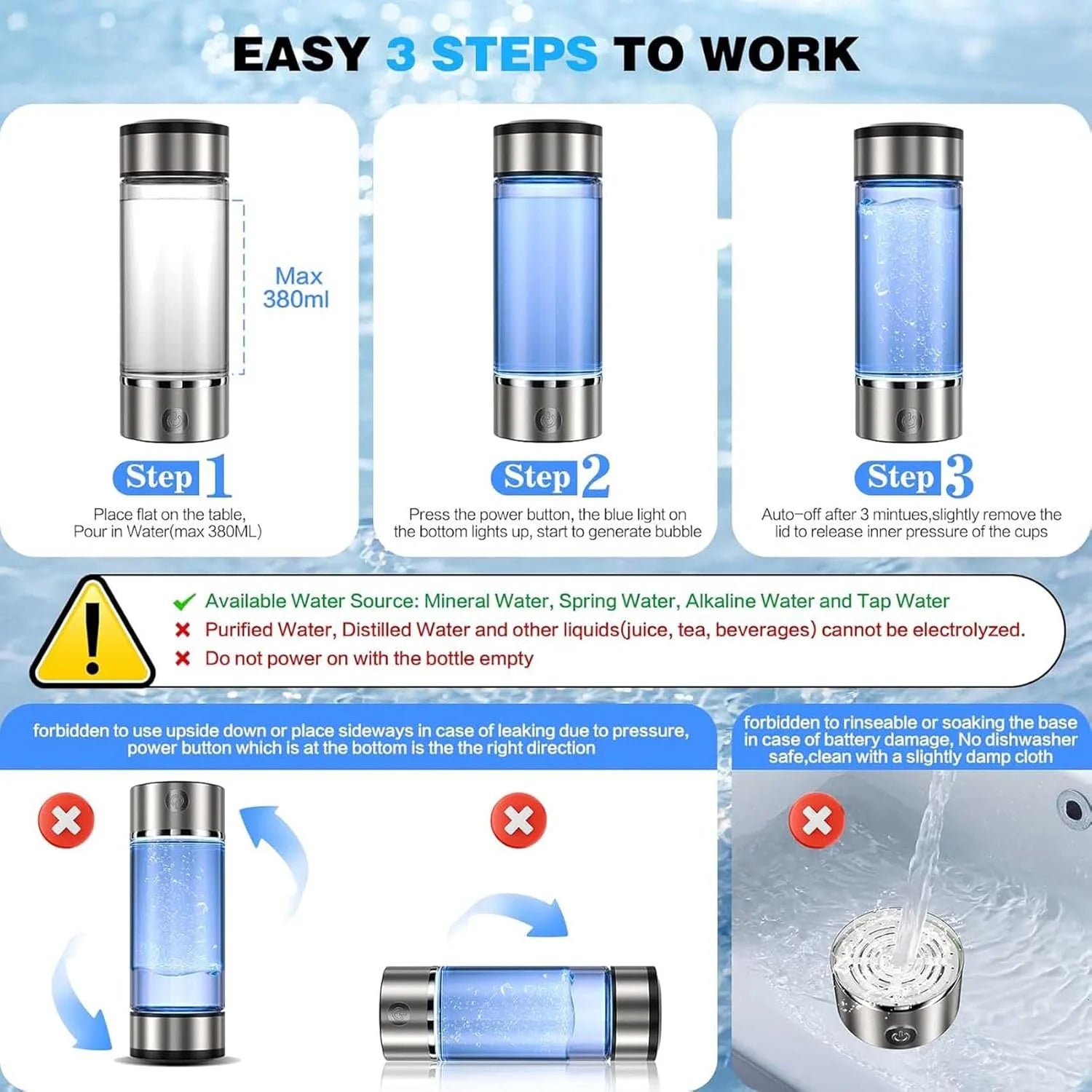H2 Next - H2Next Hydrogen Water Bottle (Black)