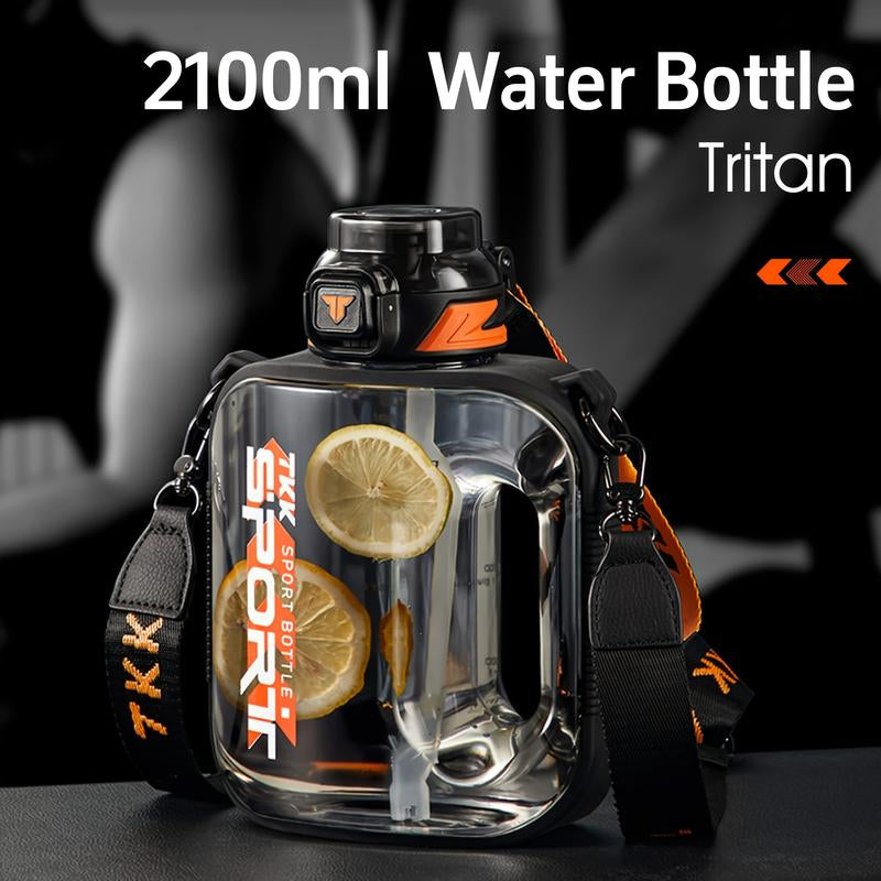 Stay Hydrated in Style! 💧 Check out this TKK TRITAN Sports Water Bottle - 1.1/1.6/2.1L of Leak-Proof Fun for Your Outdoor Adventures! Perfect for Fitness Lovers & BPA Free! 🏋️‍♂️🥤