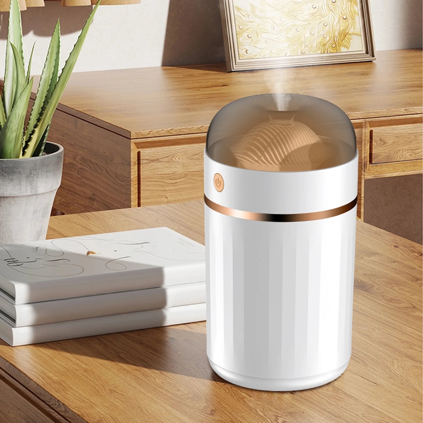 Wovilon Humidifiers for Bedroom Smart Thermostatic Humidifier {1.5L Water Tank}. Quiet Humidifier for Bedrooms and Large Rooms - Colorful Color-Changing Ambient Light, Whole House Humidifier