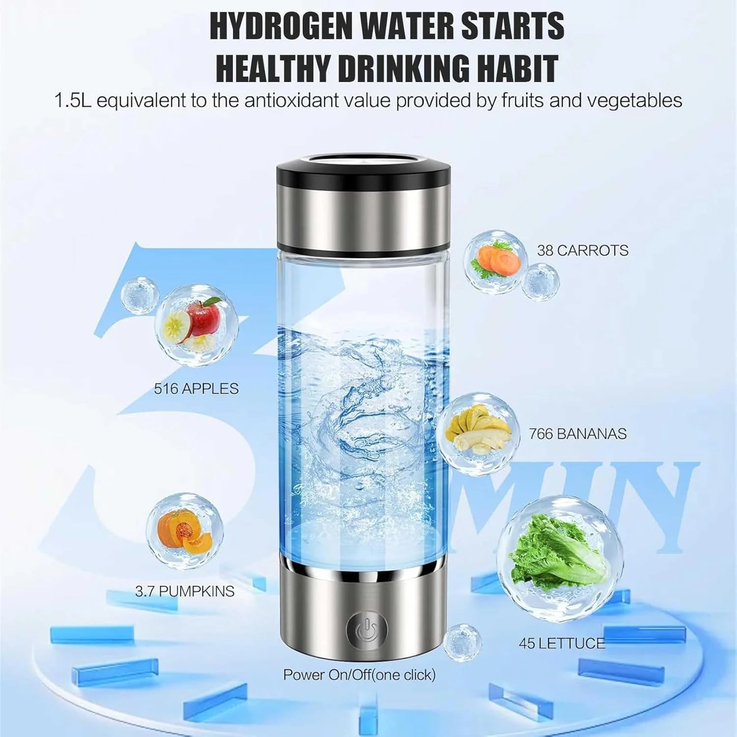 H2 Next - H2Next Hydrogen Water Bottle (Black)