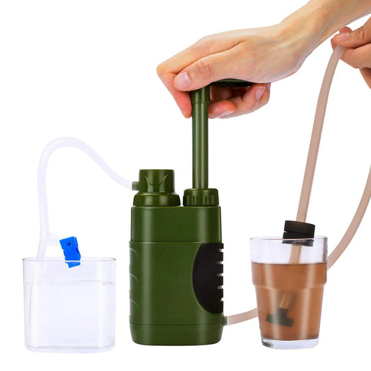 Professional Outdoor Emergency Water Filtration System for Camping and Survival Use - Replacement Filter Straw Included