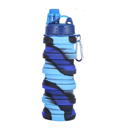 Silicone Collapsible Water Bottles Foldable Sports Cups with Buckle Portable Outdoor Travel Leak Proof Sport Bottles