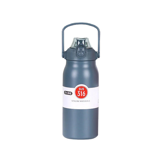 Pompotops 32OZ Insulated Water Bottle with Straw for Adults Large Thermal Vacuum Cups for Hot and Cold Drinks BPA Free Stainless Steel Thermoses Leak-Proof Flask