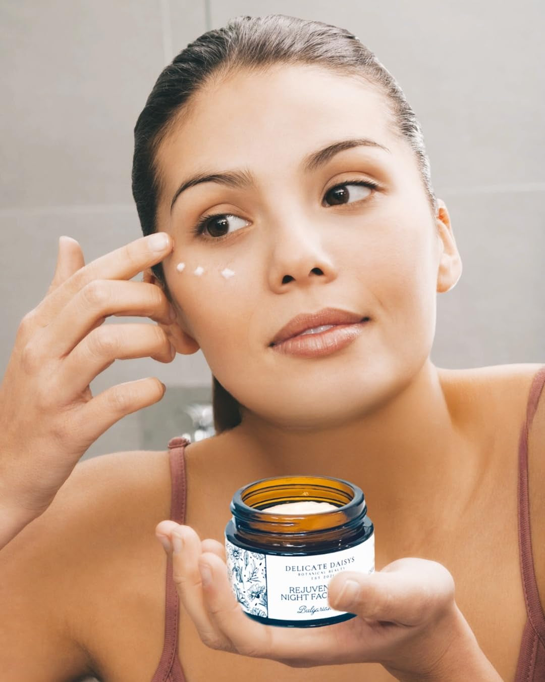 Anti-Aging Rejuvenating Night Face Cream with Shea Butter, Cocoa Butter, Bulgarian Rose Oil & Vitamin E - 1.69 Fl Oz - Natural, Organic, Vegan & Cruelty-Free