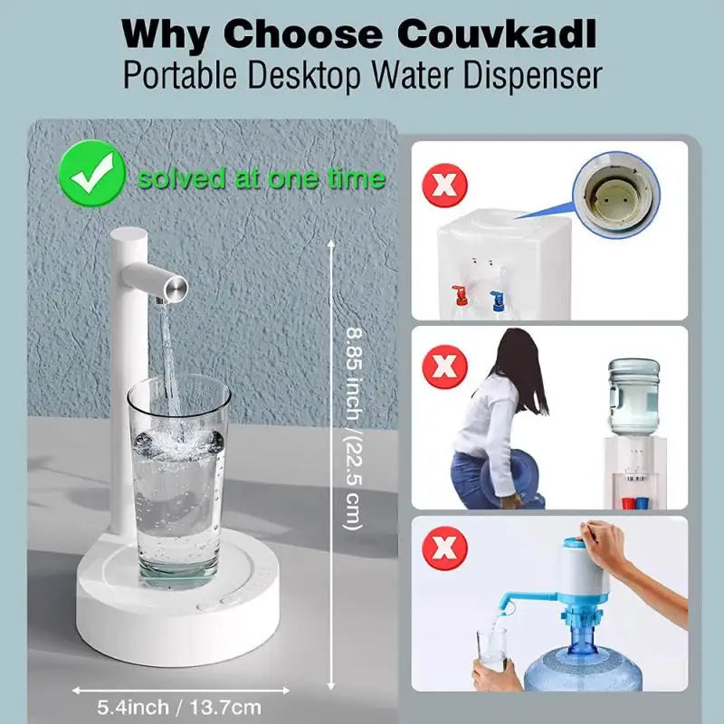 Automatic Smart Water Bottle Dispenser Desktop Water Bottle Dispenser Charging Universal Water Dispenser Water Pumps Drinkware