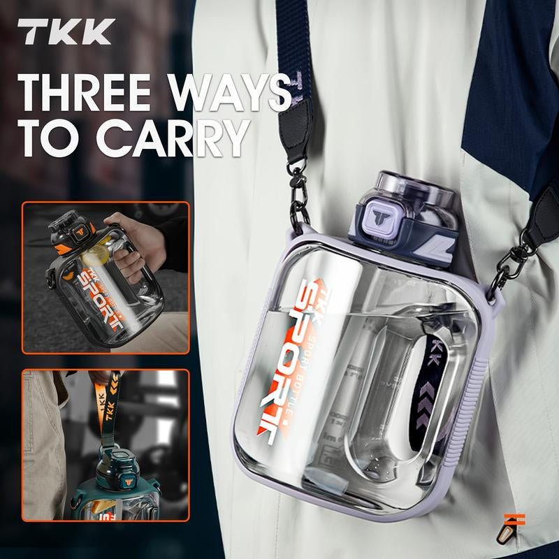 Stay Hydrated in Style! 💧 Check out this TKK TRITAN Sports Water Bottle - 1.1/1.6/2.1L of Leak-Proof Fun for Your Outdoor Adventures! Perfect for Fitness Lovers & BPA Free! 🏋️‍♂️🥤