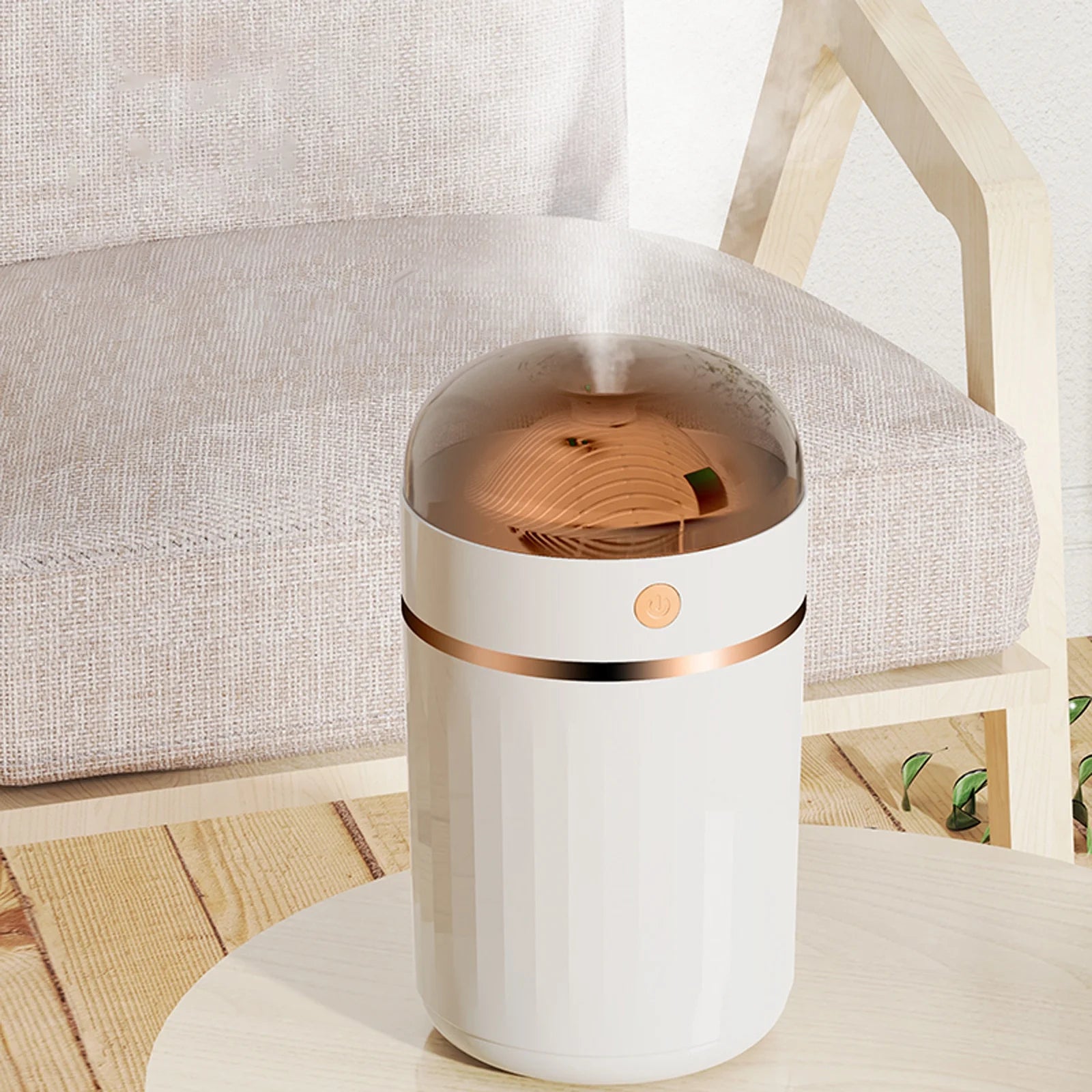 Wovilon Humidifiers for Bedroom Smart Thermostatic Humidifier {1.5L Water Tank}. Quiet Humidifier for Bedrooms and Large Rooms - Colorful Color-Changing Ambient Light, Whole House Humidifier